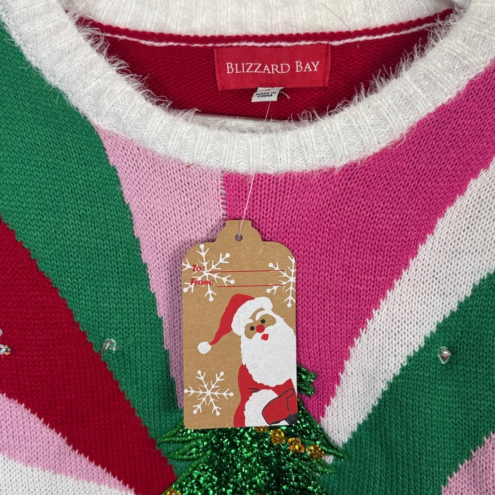 Blizzard Bay Sweater Christmas Holiday Light Up Ugly Sweater NEW W2057 Sz S - Picture 5 of 8